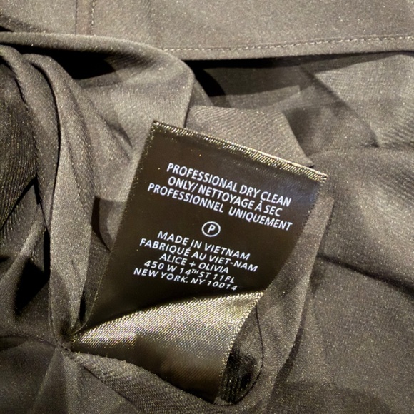 ALICE + OLIVIA Kiyoko Asymmetric Satin Midi Dress US10 - Picture 11 of 12